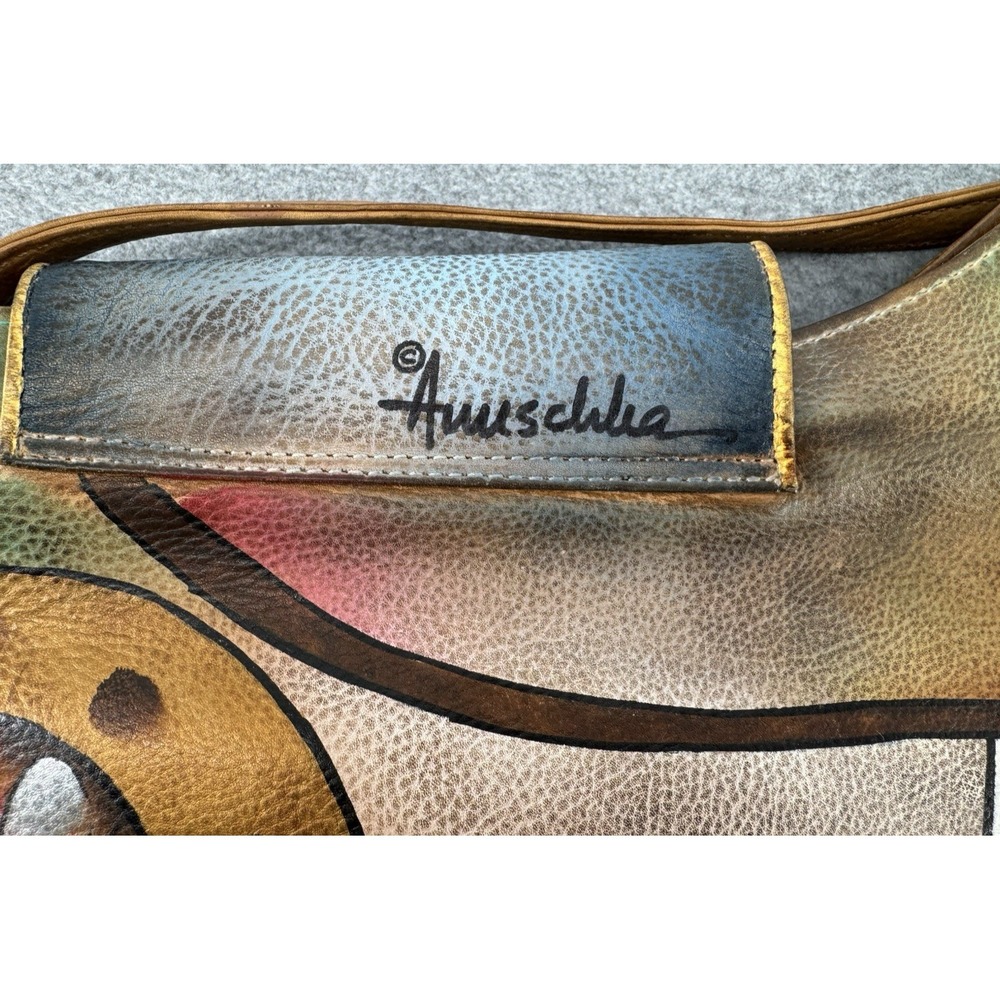 Anuschka Hand Painted Genuine Leather Abstract‎ Art Crossbody Shoulder Bag Purse - Picture 3 of 16